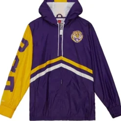 Apparel Mitchell & Ness Jackets & Outerwear-Undeniable Full Zip Windbreaker Louisiana State University