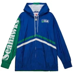 Apparel Mitchell & Ness Jackets & Outerwear-Undeniable Full Zip Windbreaker Seattle Seahawks