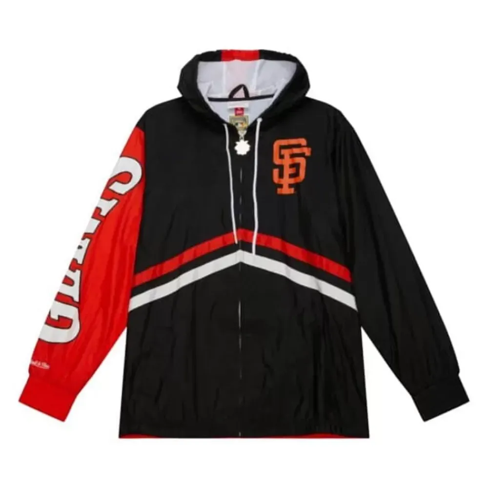 Apparel Mitchell & Ness Jackets & Outerwear-Undeniable Full Zip Windbreaker San Francisco Giants