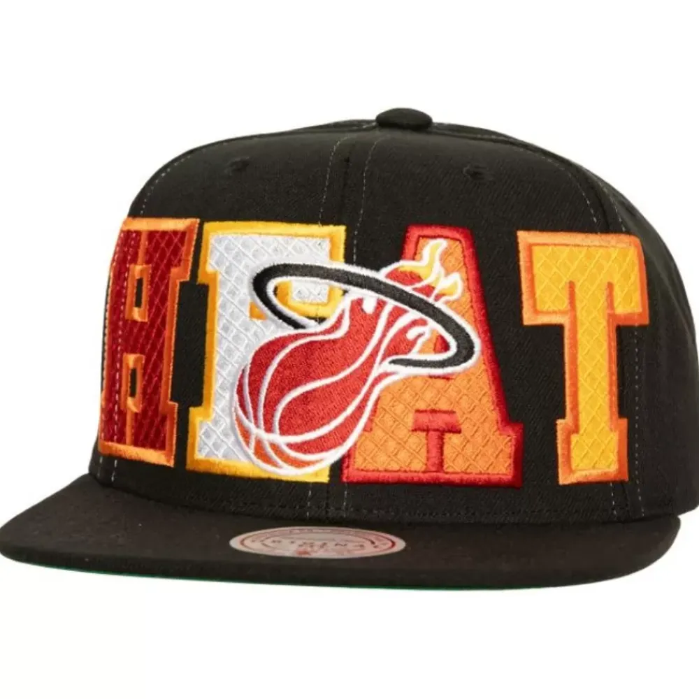 Headwear Mitchell & Ness -Varsity Bust Snapback Hwc Miami Heat