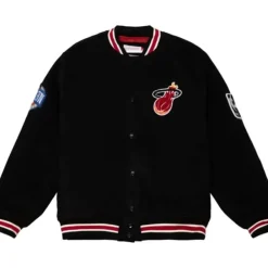 Apparel Mitchell & Ness Jackets & Outerwear-Varsity Jacket Miami Heat