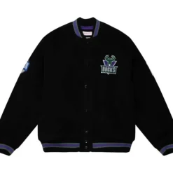 Apparel Mitchell & Ness Jackets & Outerwear-Varsity Jacket Milwaukee Bucks