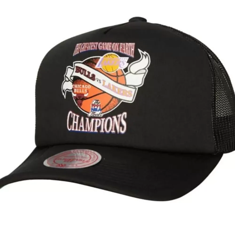 Headwear Mitchell & Ness -Victory Road Trucker Snapback Hwc Finals Bulls Vs Lakers Road