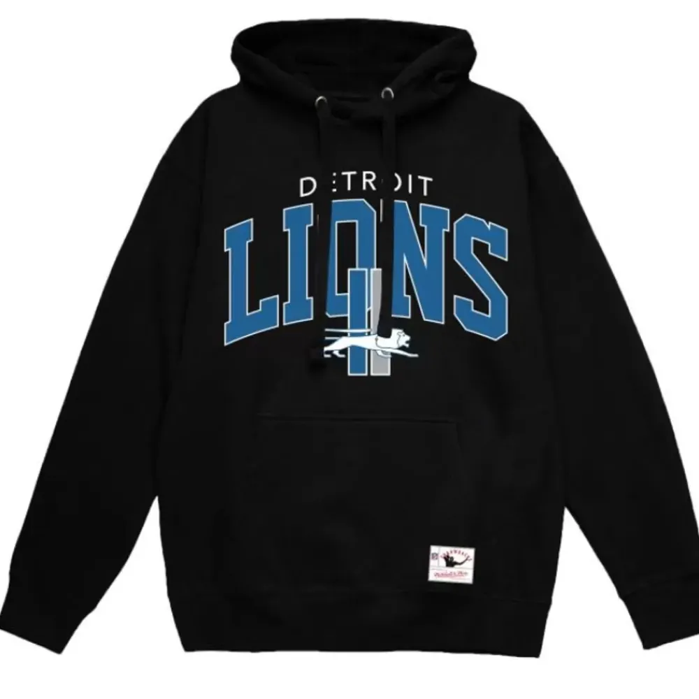 Apparel Mitchell & Ness Hoodies & Sweatshirts-Vintage Arch Hoodie Detroit Lions