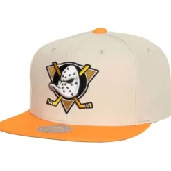 Headwear Mitchell & Ness -Vintage Cream Snapback Anaheim Ducks