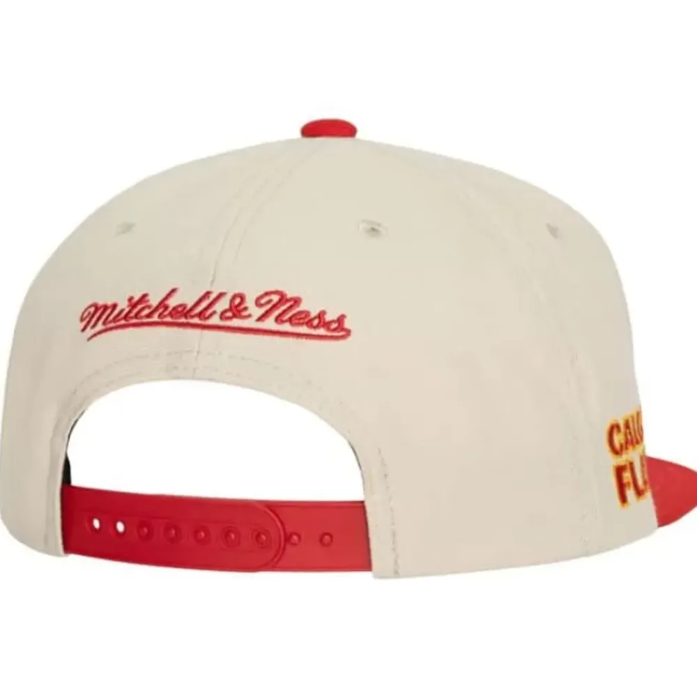 Headwear Mitchell & Ness -Vintage Cream Snapback Calgary Flames