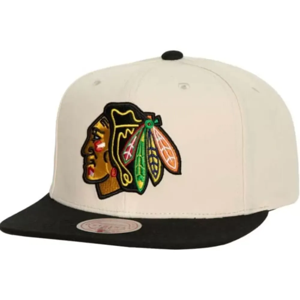 Headwear Mitchell & Ness -Vintage Cream Snapback Chicago Blackhawks