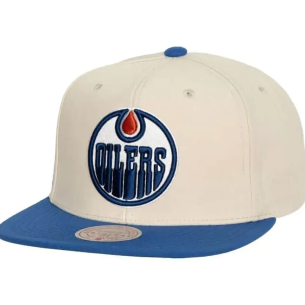 Headwear Mitchell & Ness -Vintage Cream Snapback Edmonton Oilers