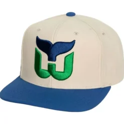 Headwear Mitchell & Ness -Vintage Cream Snapback Hartford Whalers
