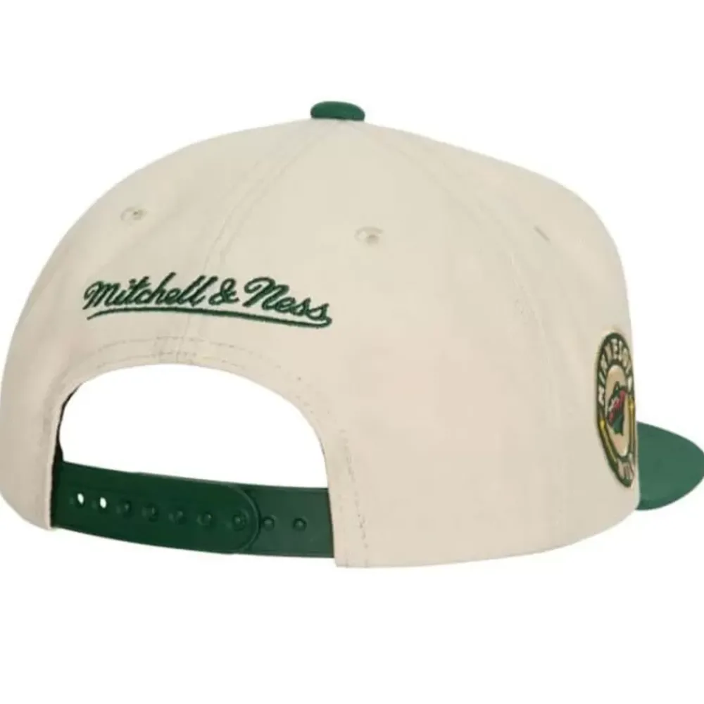 Headwear Mitchell & Ness -Vintage Cream Snapback Minnesota Wild