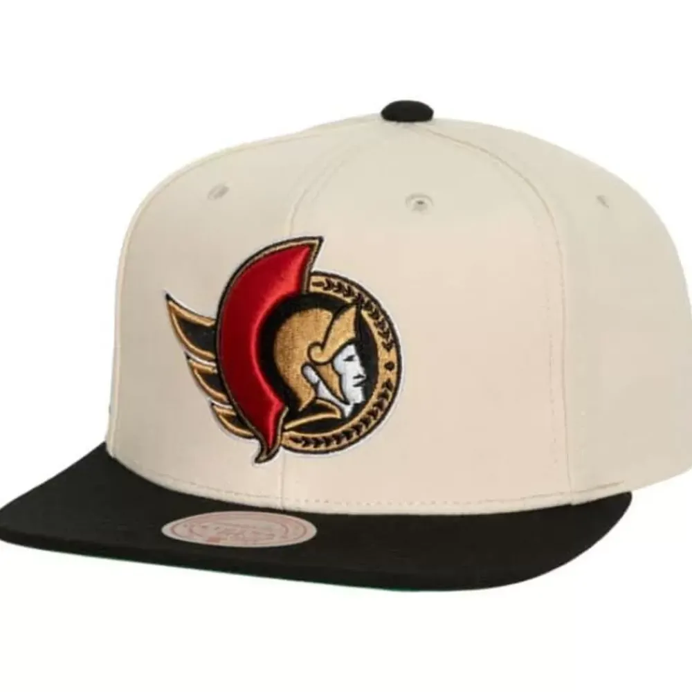 Headwear Mitchell & Ness -Vintage Cream Snapback Ottawa Senators