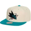 Headwear Mitchell & Ness -Vintage Cream Snapback San Jose Sharks