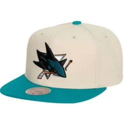 Headwear Mitchell & Ness -Vintage Cream Snapback San Jose Sharks