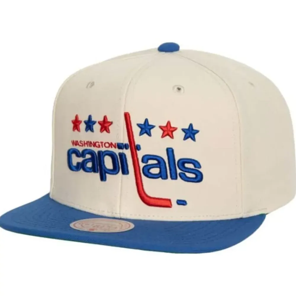Headwear Mitchell & Ness -Vintage Cream Snapback Washington Capitals