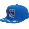 Headwear Mitchell & Ness -Vintage Hat Trick Snapback New York Rangers