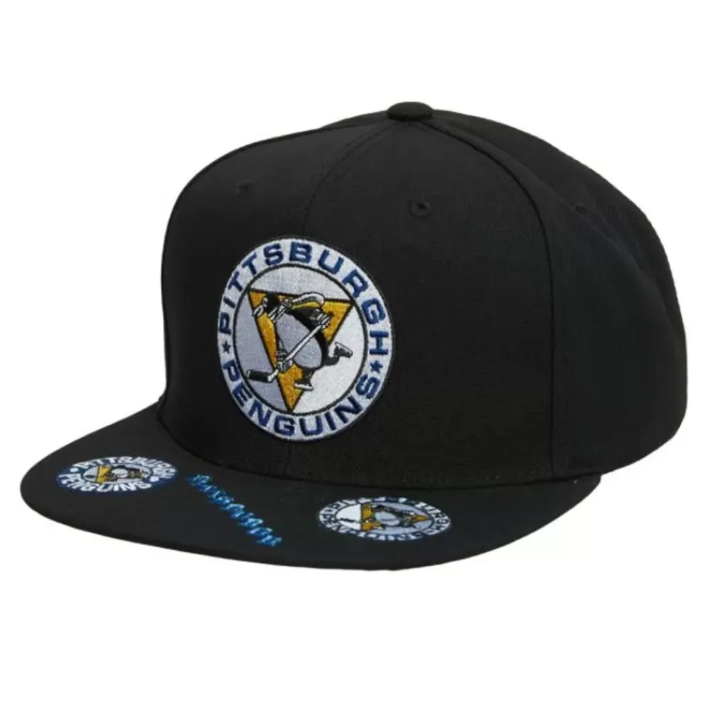 Headwear Mitchell & Ness -Vintage Hat Trick Snapback Pittsburgh Penguins
