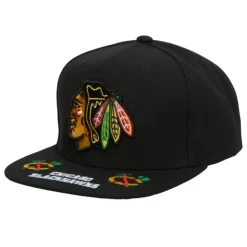 Headwear Mitchell & Ness -Vintage Hat Trick Snapback Chicago Blackhawks