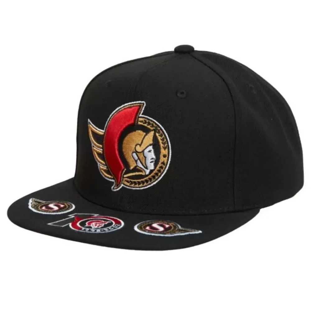 Headwear Mitchell & Ness -Vintage Hat Trick Snapback Ottawa Senators