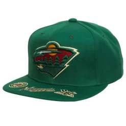 Headwear Mitchell & Ness -Vintage Hat Trick Snapback Minnesota Wild