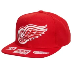 Headwear Mitchell & Ness -Vintage Hat Trick Snapback Detroit Red Wings