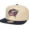 Headwear Mitchell & Ness -Vintage Off-White Snapback Columbus Blue Jackets