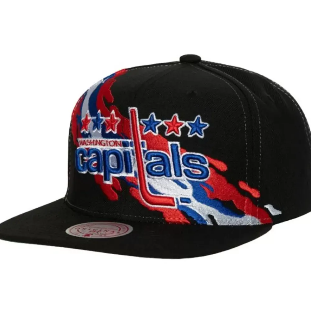 Headwear Mitchell & Ness -Vintage Paintbrush Snapback Washington Capitals
