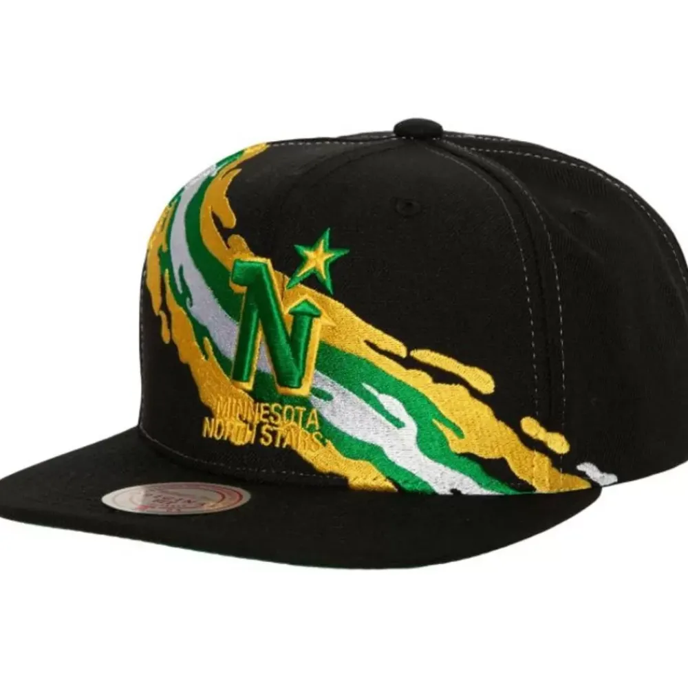 Headwear Mitchell & Ness -Vintage Paintbrush Snapback Minnesota North Stars