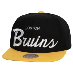 Headwear Mitchell & Ness -Vintage Script Snapback Boston Bruins