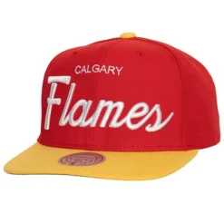 Headwear Mitchell & Ness -Vintage Script Snapback Calgary Flames