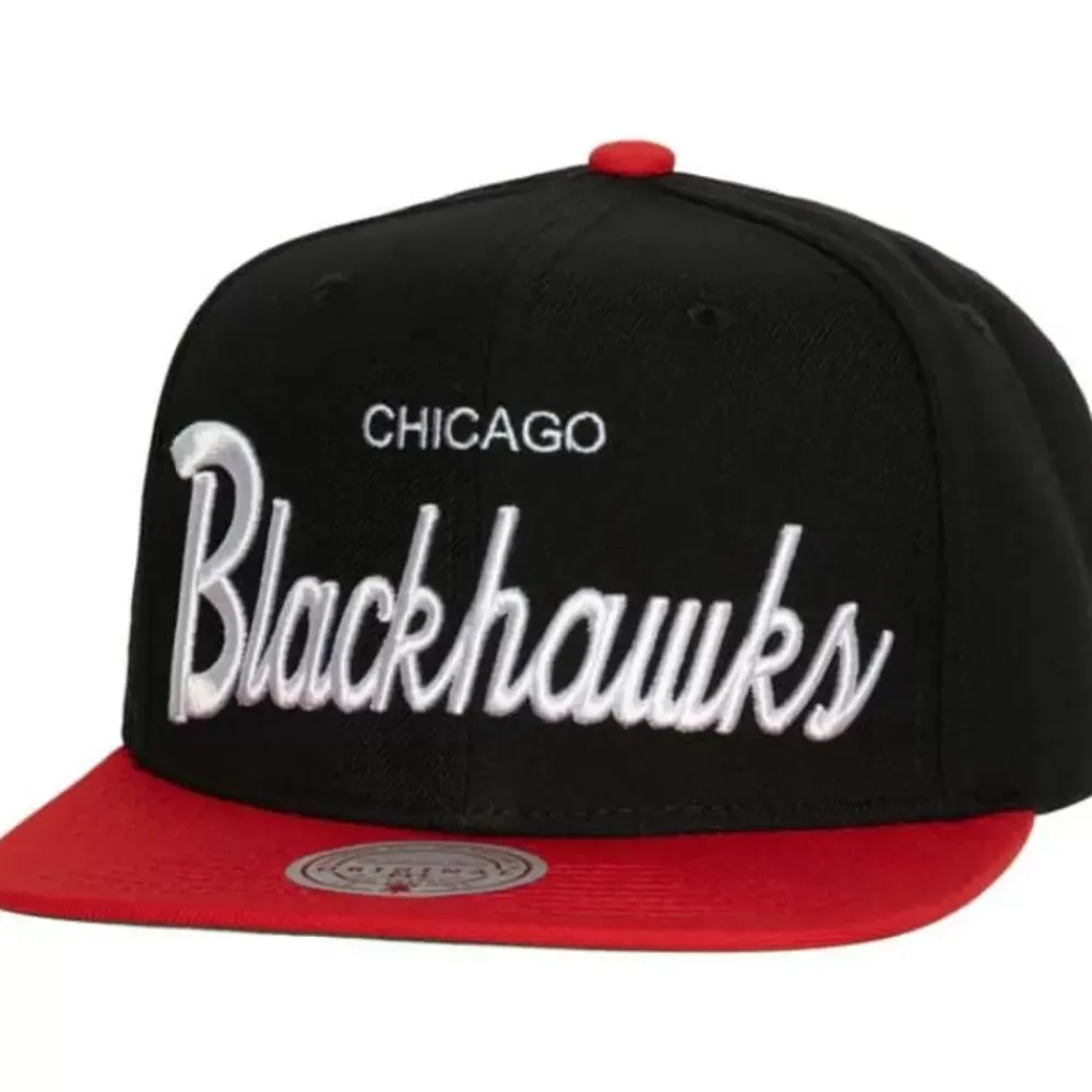 Headwear Mitchell & Ness -Vintage Script Snapback Chicago Blackhawks