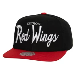 Headwear Mitchell & Ness -Vintage Script Snapback Detroit Red Wings
