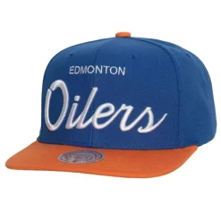 Headwear Mitchell & Ness -Vintage Script Snapback Edmonton Oilers