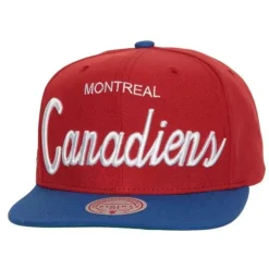 Headwear Mitchell & Ness -Vintage Script Snapback Montreal Canadiens
