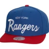 Headwear Mitchell & Ness -Vintage Script Snapback New York Rangers