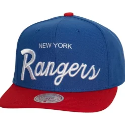 Headwear Mitchell & Ness -Vintage Script Snapback New York Rangers