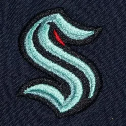 Headwear Mitchell & Ness -Vintage Script Snapback Seattle Kraken