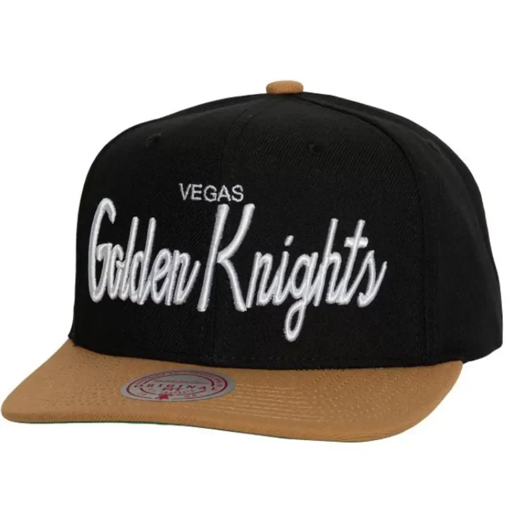 Headwear Mitchell & Ness -Vintage Script Snapback Vegas Golden Knights