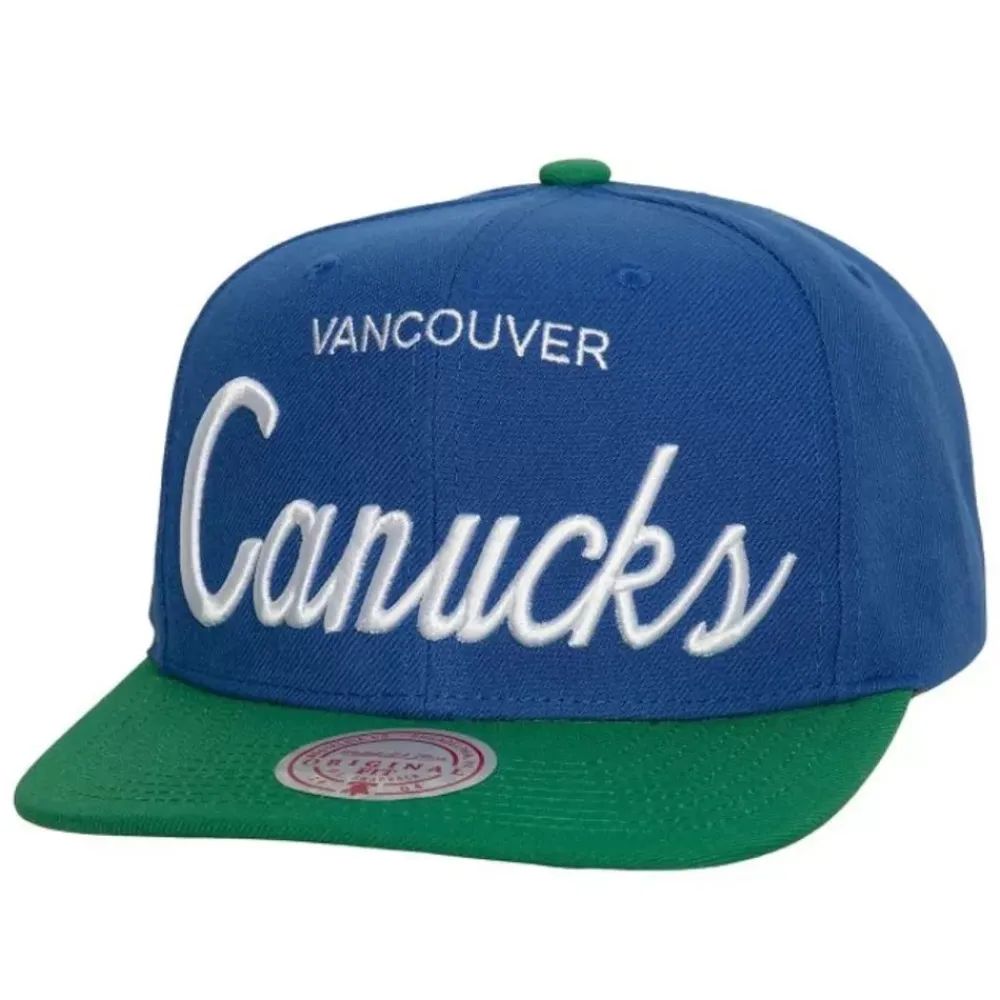Headwear Mitchell & Ness -Vintage Script Snapback Vancouver Canucks