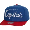 Headwear Mitchell & Ness -Vintage Script Snapback Washington Capitals