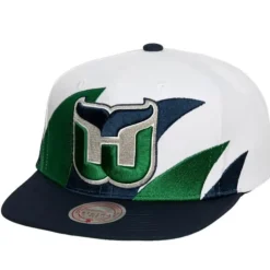 Headwear Mitchell & Ness -Vintage Sharktooth Snapback Hartford Whalers