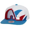 Headwear Mitchell & Ness -Vintage Sharktooth Snapback Quebec Nordiques