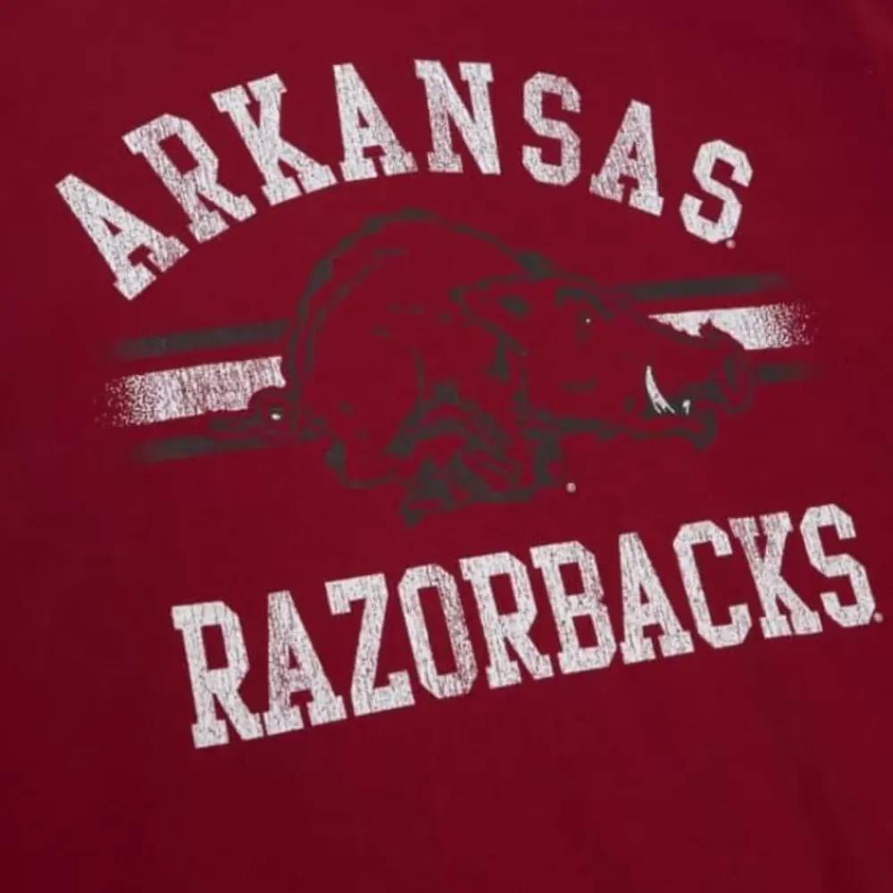 Apparel Mitchell & Ness T-Shirts & Tops-Vintage Stripes Tee University Of Arkansas