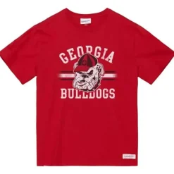 Apparel Mitchell & Ness T-Shirts & Tops-Vintage Stripes Tee University Of Georgia