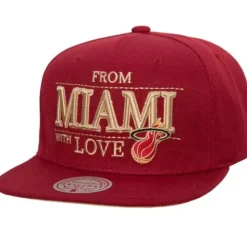 Headwear Mitchell & Ness -With Love Snapback Hwc Miami Heat