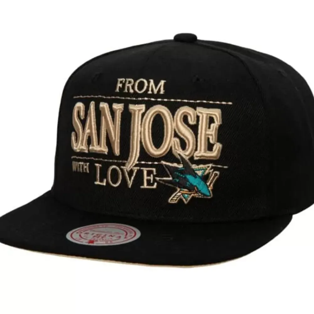 Headwear Mitchell & Ness -With Love Snapback San Jose Sharks