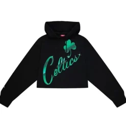 Apparel Mitchell & Ness Hoodies & Sweatshirts-Womens Big Face 4.0 Crop Hoodie Boston Celtics