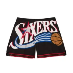 Apparel Mitchell & Ness Shorts-Women'S Big Face 3.0 Shorts Philadelphia 76Ers