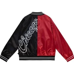 Apparel Mitchell & Ness Jackets & Outerwear-Womens Big Face Satin Jacket 5.0 Chicago Bulls