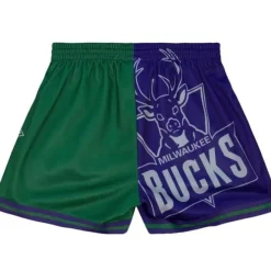 Apparel Mitchell & Ness Shorts-Womens Big Face Shorts 5.0 Milwaukee Bucks
