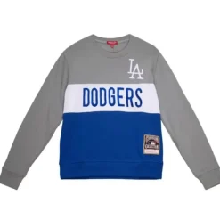 Apparel Mitchell & Ness Hoodies & Sweatshirts-Women'S Color Block Crew 2.0 Los Angeles Dodgers